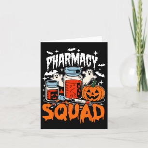 Cute Pills Pharmacy Squad Pharmacist Technician Ha Card