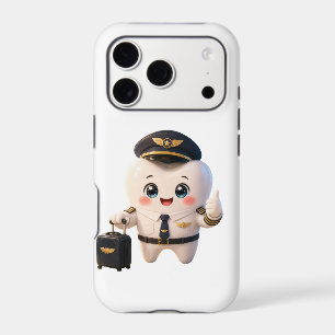 Cute Pilot Tooth Phone Case, Dental Aviation Gift