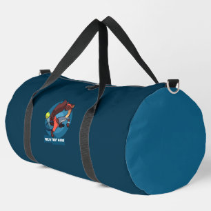 Cute Pine Marten Add Your Text Trick Shot Cartoon Duffle Bag
