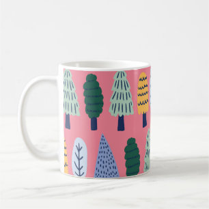 Cute pine trees: kids' pattern. coffee mug