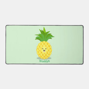 Cute pineapple cartoon illustration desk mat