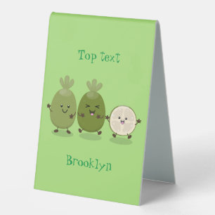 Cute pineapple guava feijoa cartoon illustration