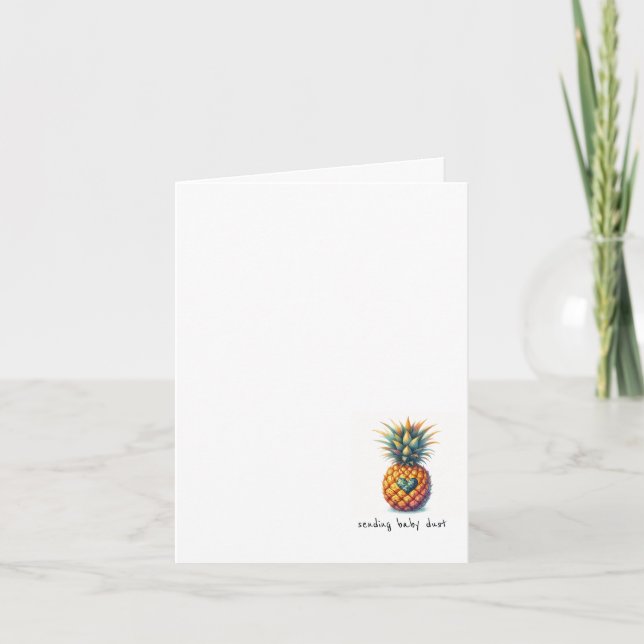 Cute Pineapple IVF/Embryo Transfer Encouragement Card (Front)