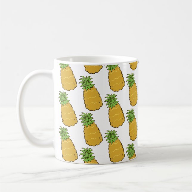 Cute Pineapple Pattern Coffee Mug (Left)