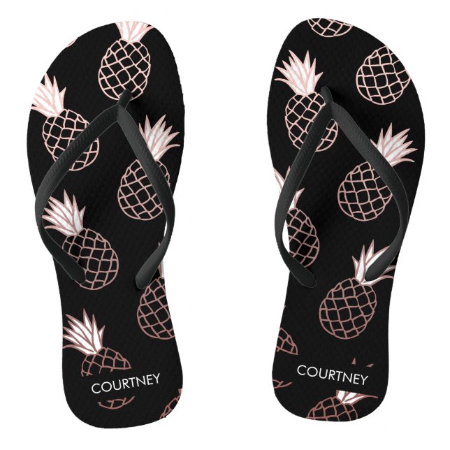 Cute Pineapple Pattern Thongs (Footbed)