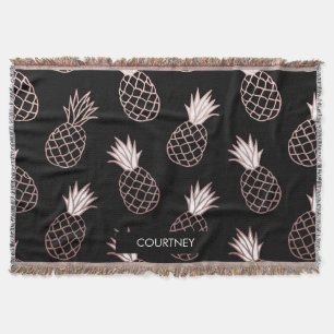 Cute Pineapple Pattern Throw Blanket