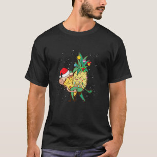 Cute Pineapple & Pizza Funny Couple Dancing Merry  T-Shirt