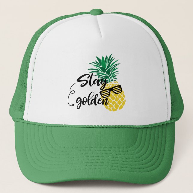Cute pineapple stay golden beach hat (Front)
