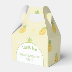 Cute Pineapple Thank You Baby Birthday Party Favou Favour Box