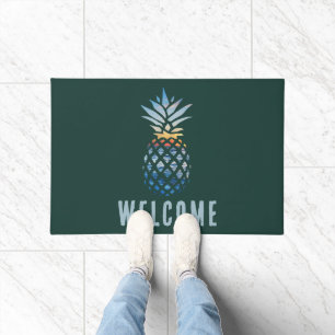 Cute Pineapple Tropical Welcome Custom Doormat
