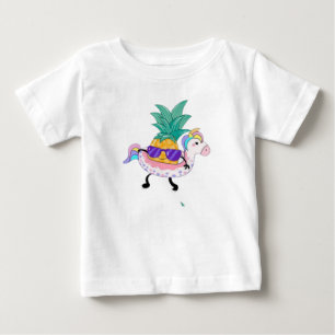 Cute Pineapple Unicorn Float Baby T-Shirt
