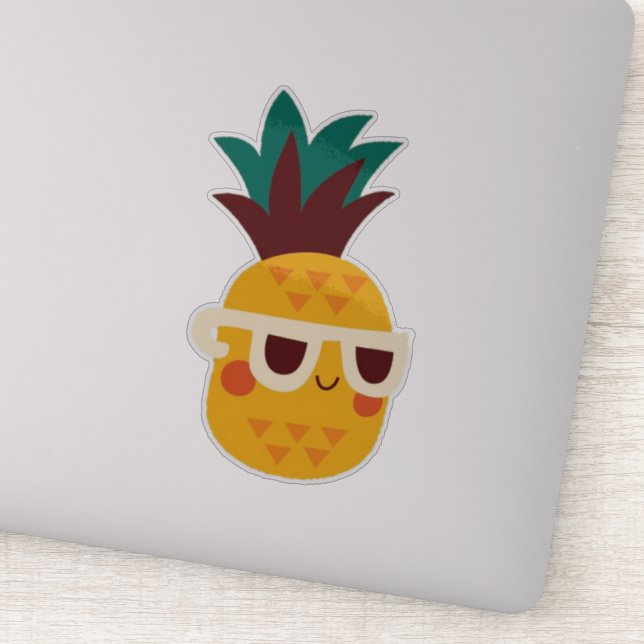 Cute Pineapple Vinyl sticker (Detail)
