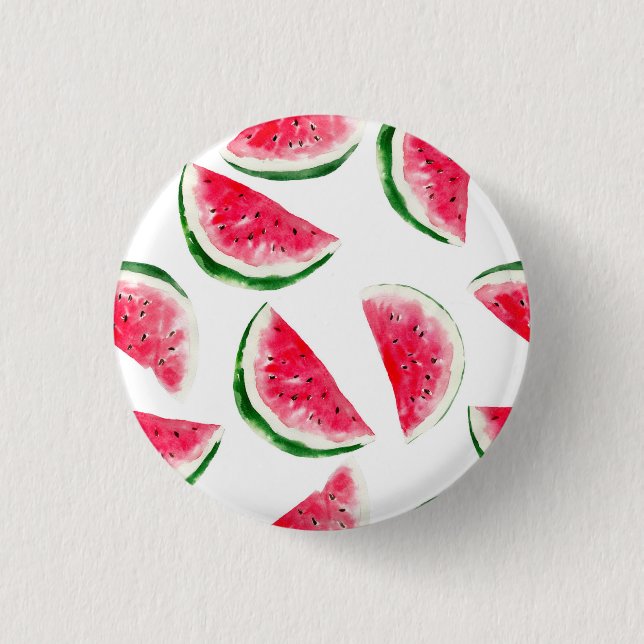 Cute Pineapple & Watermelon Pattern 3 Cm Round Badge (Front)