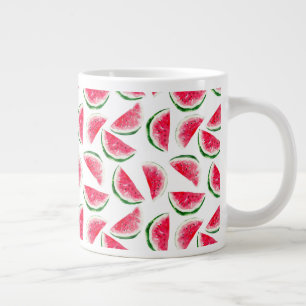 Cute Pineapple & Watermelon Pattern Large Coffee Mug