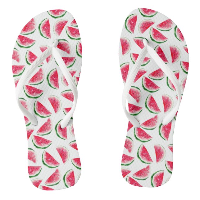 Cute Pineapple & Watermelon Pattern Thongs (Footbed)