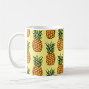 Cute pineapples abstract illustration pattern coffee mug