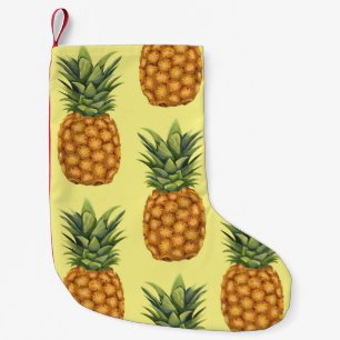 Cute pineapples abstract illustration pattern small christmas stocking