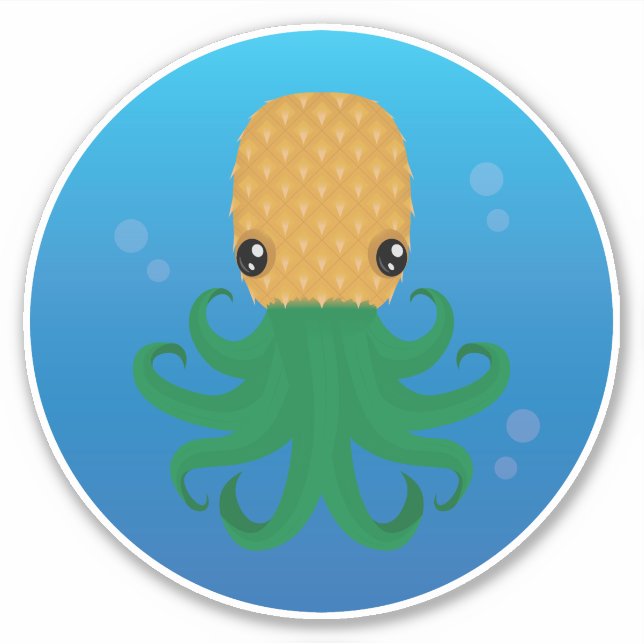 Cute Pineapus (Pineapple Octopus) in Water (Front)