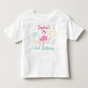 Cute Pink 2nd Birthday Baby Girl Toddler T-Shirt