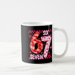 Cute Pink 67 Valentine Six Seven Funny Meme Women Coffee Mug