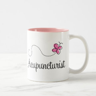 Cute PInk Acupuncturist Two-Tone Coffee Mug