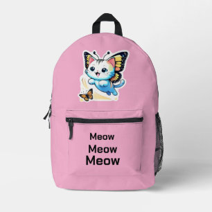 Cute pink and black cat backpack