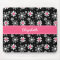 Cute Pink and Black Girly Mod Daisies With Name