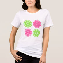 Cute Pink and Green Floral Mandala T-Shirt