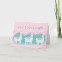 Cute pink and mint llama pattern