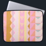 Cute Pink and Pastel Colours Geometric Pattern Laptop Sleeve<br><div class="desc">A sweet geometric design of modern shapes in shades of pink and pastel colours. Just click customise to add text or pictures. Contact me with any questions or requests.</div>