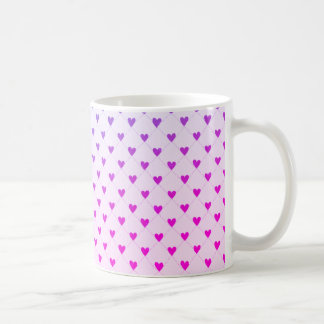Cute Pink and purple Heart Pattern Coffee Mug