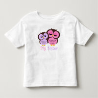 Cute Pink and Purple Owls Big Sister