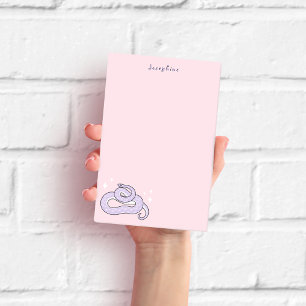 Cute Pink and Purple Snake Post-it Notes