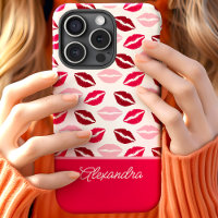 Cute Pink And Red Lipstick Kisses Script Name