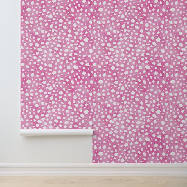 Cute Pink and White Cheetah Pattern  Wallpaper (Application)