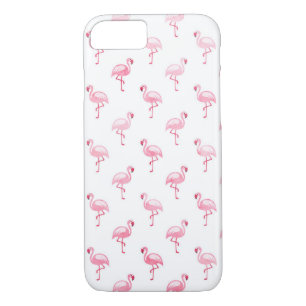 Cute Pink and White Flamingo Pattern iPhone 8/7 Case