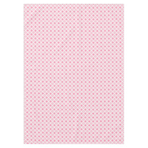 Cute Pink and White Geometric Pattern Circles Tablecloth