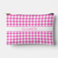 Cute Pink and White Gingham Plaid Pattern