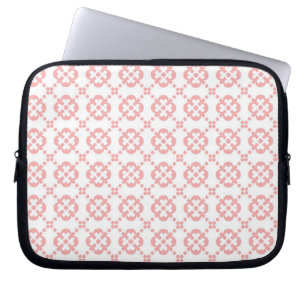 Cute Pink and White Girly Pattern Laptop Sleeve
