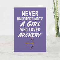 Cute Pink Archery Cards For Baby Girls Kids Archer