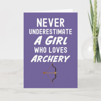 Cute Pink Archery Cards For Baby Girls Kids Archer