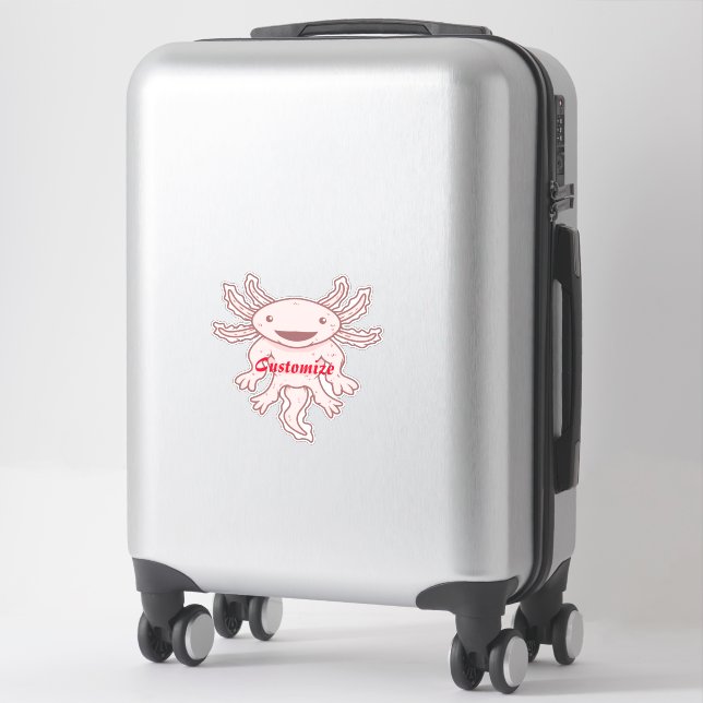 Cute Pink Axolotl Thunder_Cove  (Suitcase)