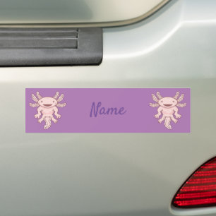 Cute Pink Axolotl Thunder_Cove Bumper Sticker