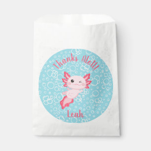 Cute Pink Baby Axolotl Birthday Party  Favour Bag