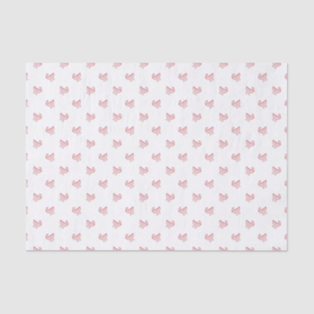 Cute Pink Baby Buggy Pattern Tissue Paper (Front)