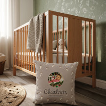 Cute Pink Baby Footprints Baby's First Christmas