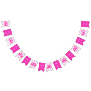 Cute Pink Baby Girl Bunny Feet Easter Baby Shower Bunting