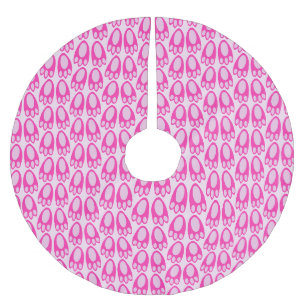 Cute Pink Baby Girl Bunny Feet Easter Cu Patterned Brushed Polyester Tree Skirt