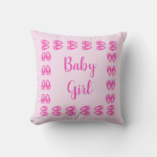 Cute Pink Baby Girl Bunny Feet Easter Custom Cushion
