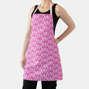 Cute Pink Baby Girl Bunny Feet Easter Patterned Apron